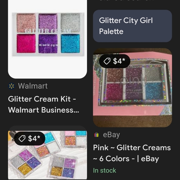 Makeup lot of 3 nail polish duo, glitter cream eye shadow palette & metall - Picture 11 of 13